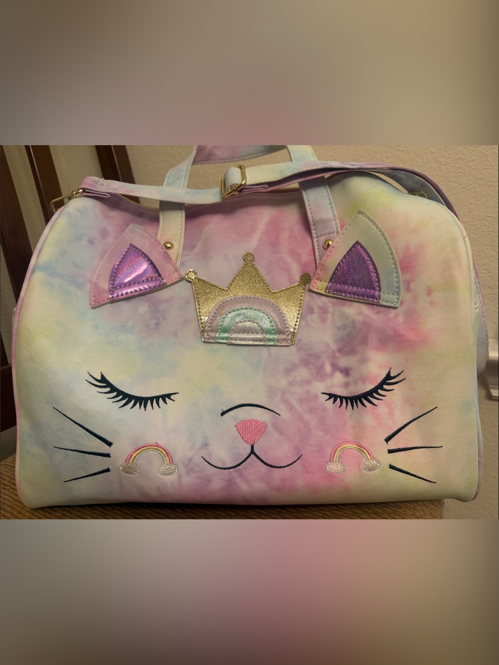 Pastel Unicorn Cat Tote Bag - Pink Multi